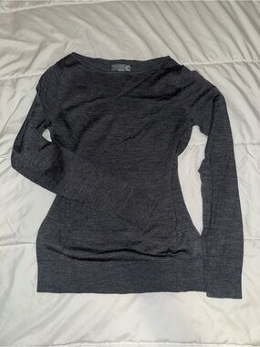 Wool Dark Gray Long-Sleeve Knit Sweater 🩶